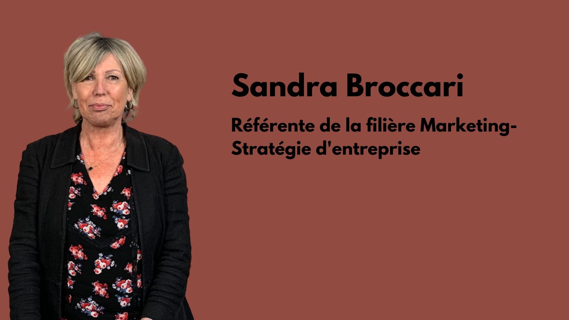 Sandra Broccari, Responsable De La Filière Marketing Et Management Des Entreprises