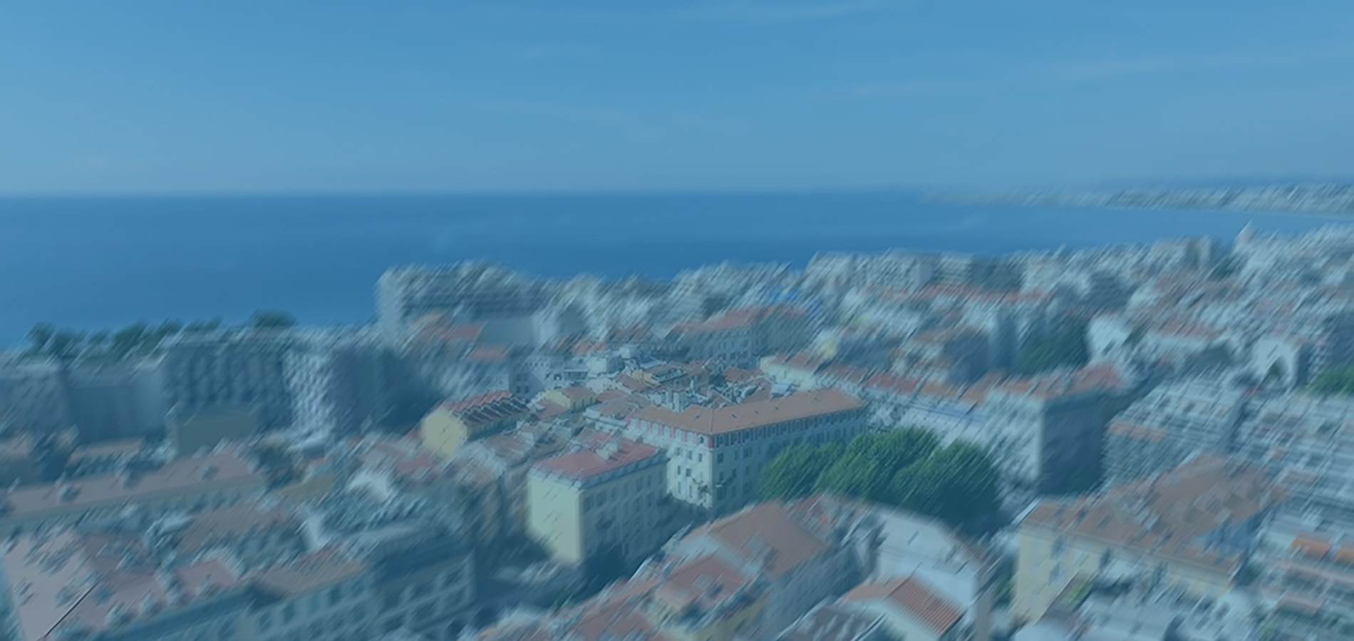la ville de Nice Côte d'azur en vue aérienne