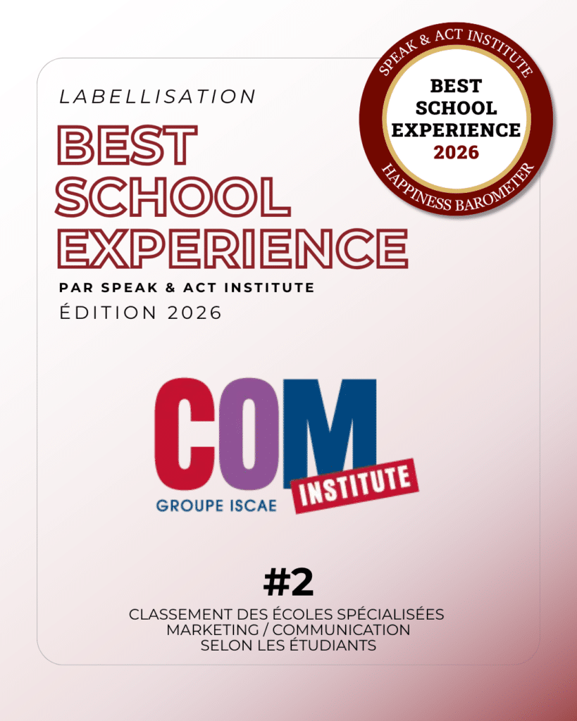 Labellisation Best School Experience 2026 COM'Institute
